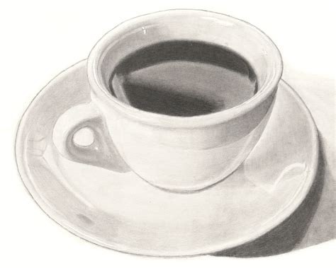 coffee mug drawing|coffee cup pencil drawing.